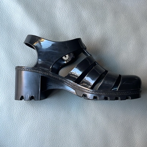American Apparel Black Jelly Sandal - Picture 2 of 7